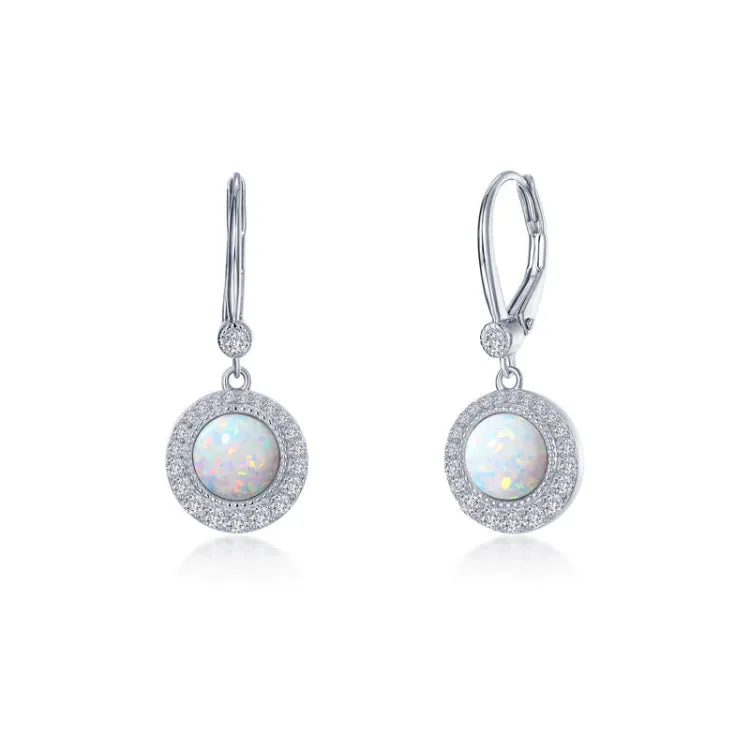 0.58 CTW Halo Drop Earrings