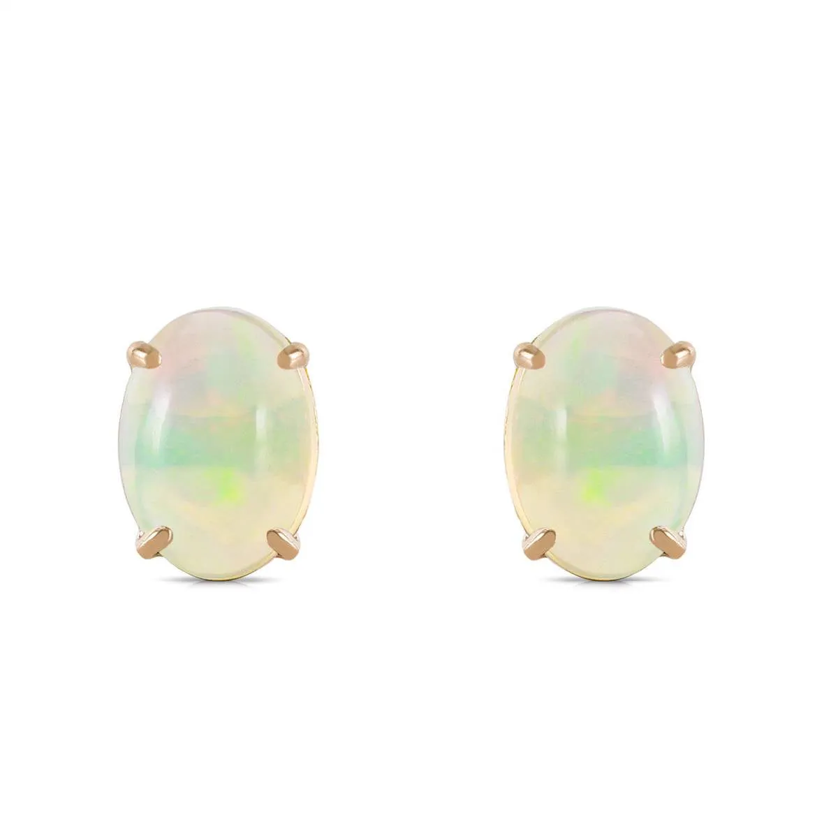 0.9 Carat 14K Solid Yellow Gold Pina Colada Opal Earrings