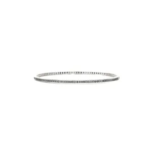 18 Karat White Gold Black Diamond Bangle