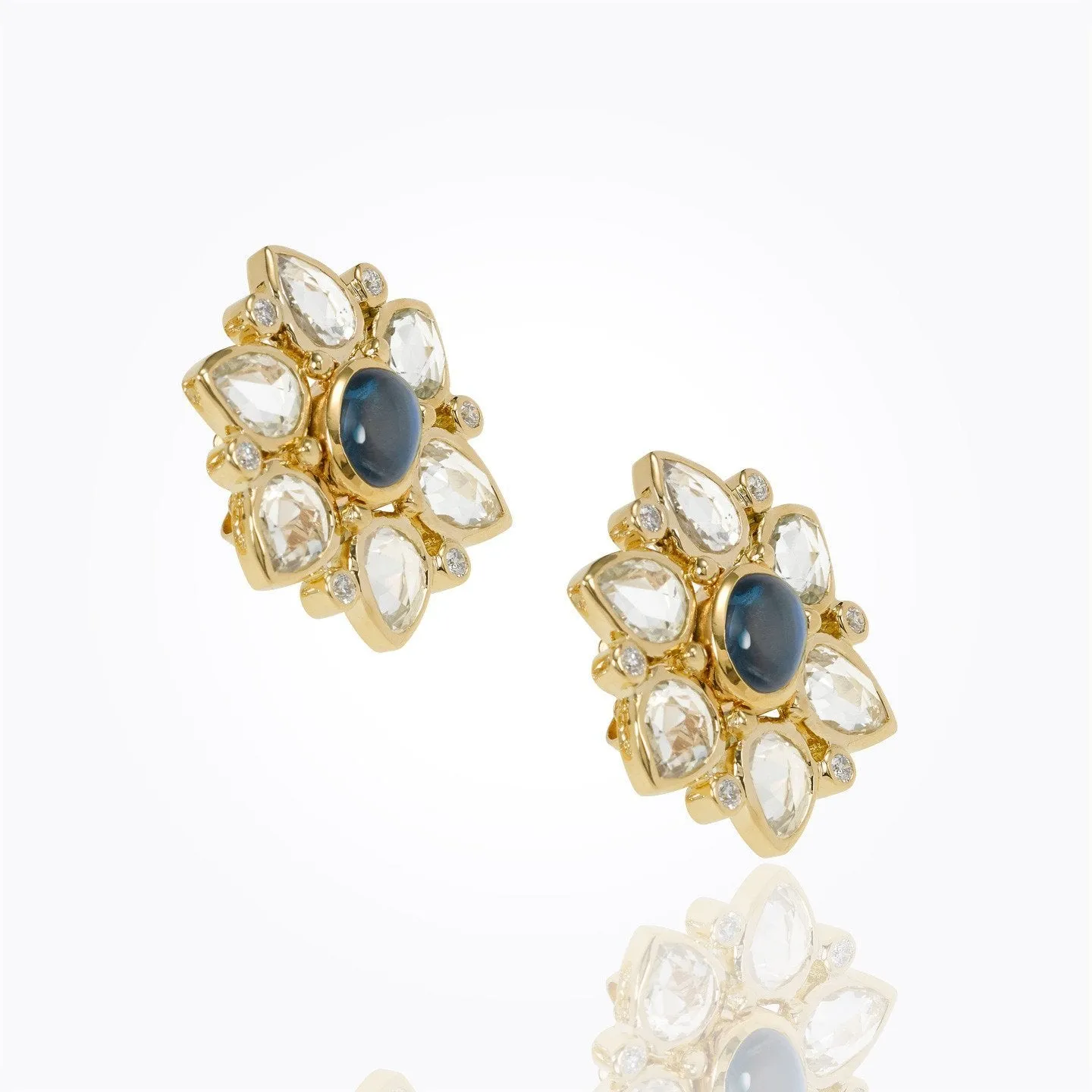 18K Ottoman Cluster Earrings