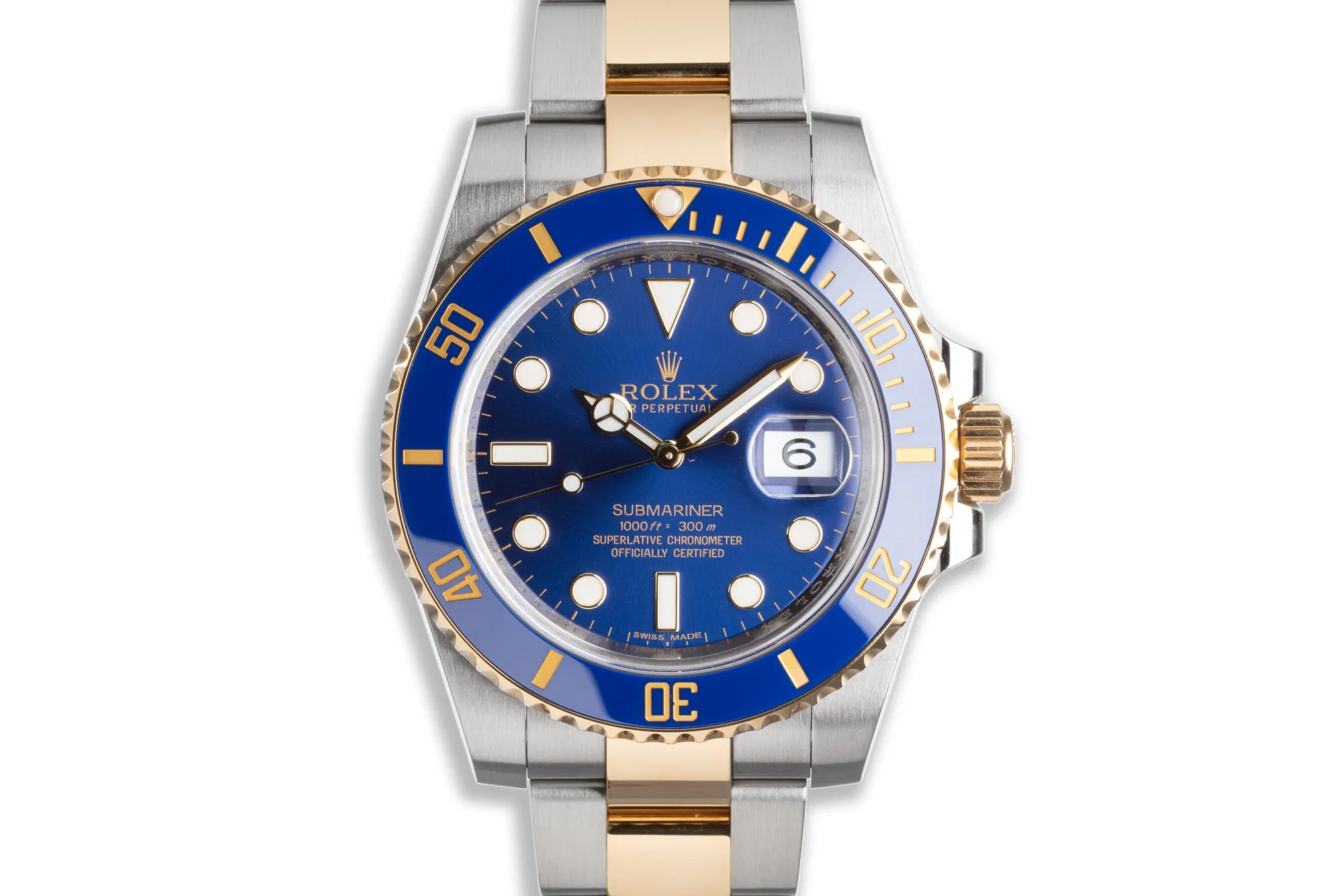 2015 Rolex 18K/ST Submariner Ceramic Blue Dial