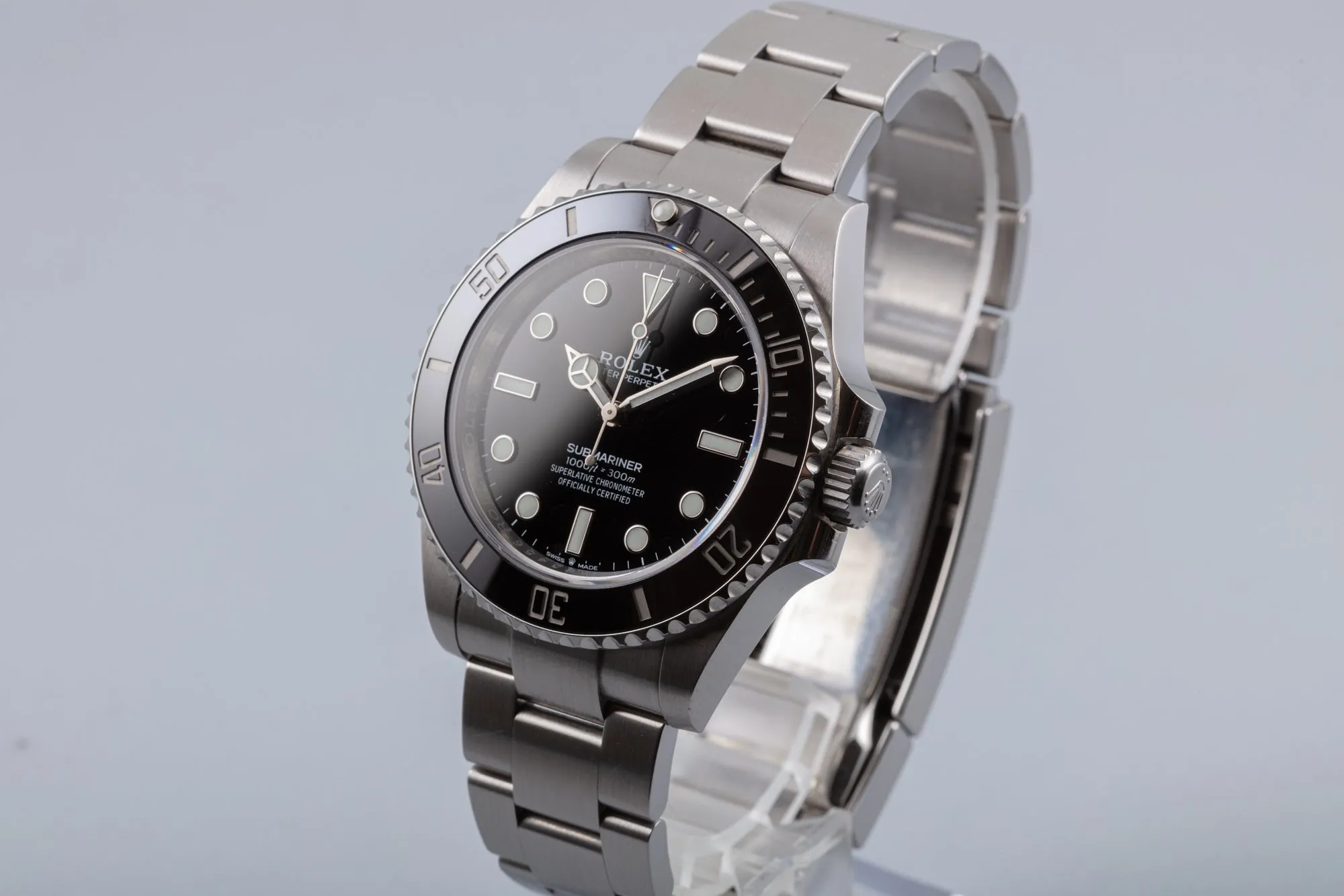 2021 Rolex No Date Ceramic Submariner 124060 41mm with Box & Card