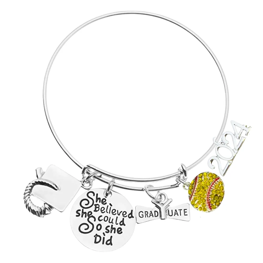 2024 Sports Graduation Bracelet - She Believed She Could- Pick Activity