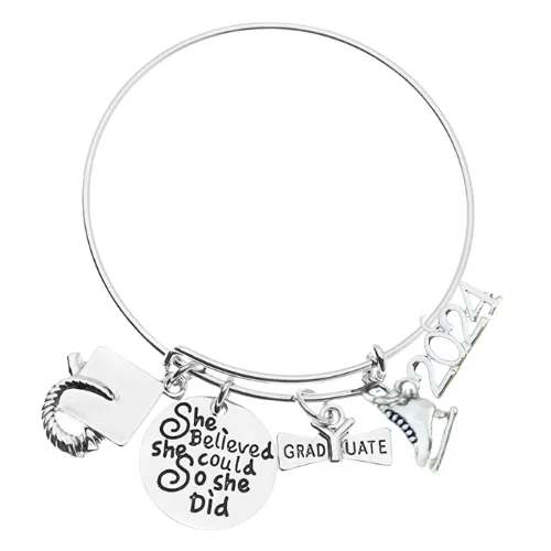 2024 Sports Graduation Bracelet - She Believed She Could- Pick Activity