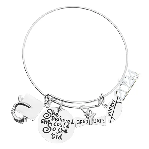 2024 Sports Graduation Bracelet - She Believed She Could- Pick Activity