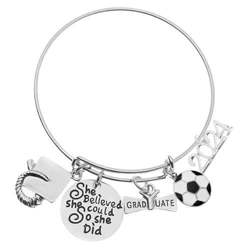 2024 Sports Graduation Bracelet - She Believed She Could- Pick Activity