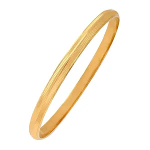 22K Gold Plated Stripe Punjabi Sardarji Sikkh Kada Bangle Bracelet