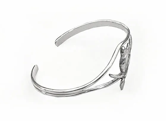 3D Side View Single Scull in Thin Split Cuff Rowing Bracelet