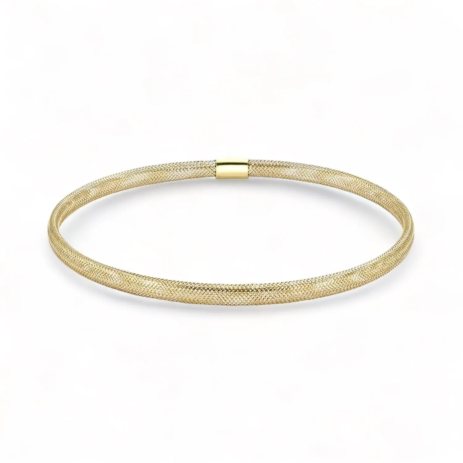 9ct Gold 4mm Mesh Bangle