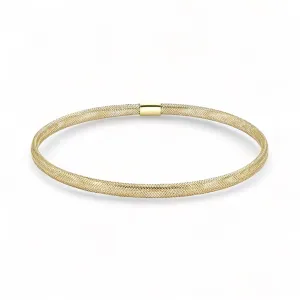 9ct Gold 4mm Mesh Bangle