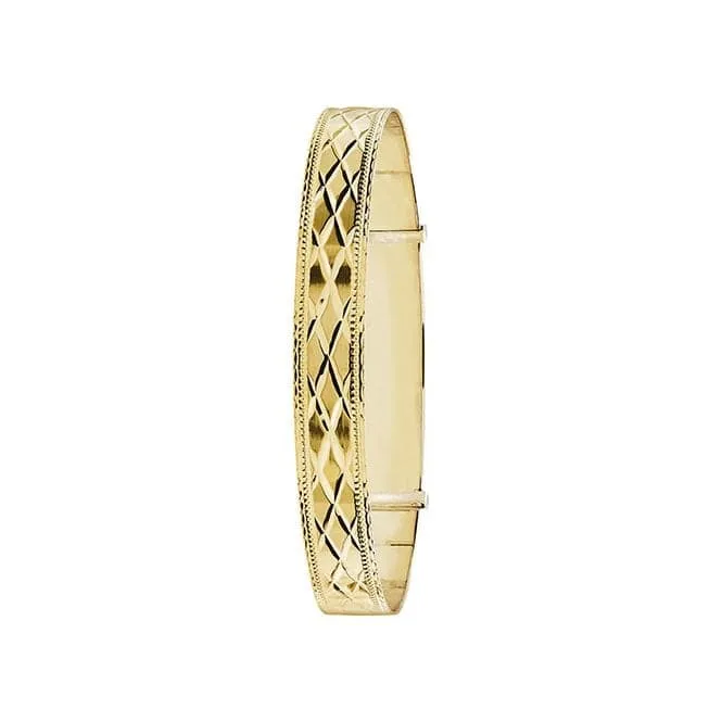 9ct Yellow Gold Double-Cut Ladies Bangle BN142/2