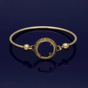 9ct Yellow Gold Torque Bangle for Half Sovereign