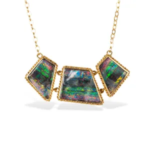 Abstract Boulder Opal Necklace