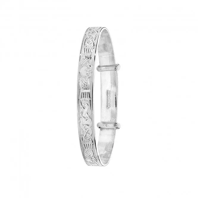 Acotis Silver Babies Celtic Expandable Bangle G4405