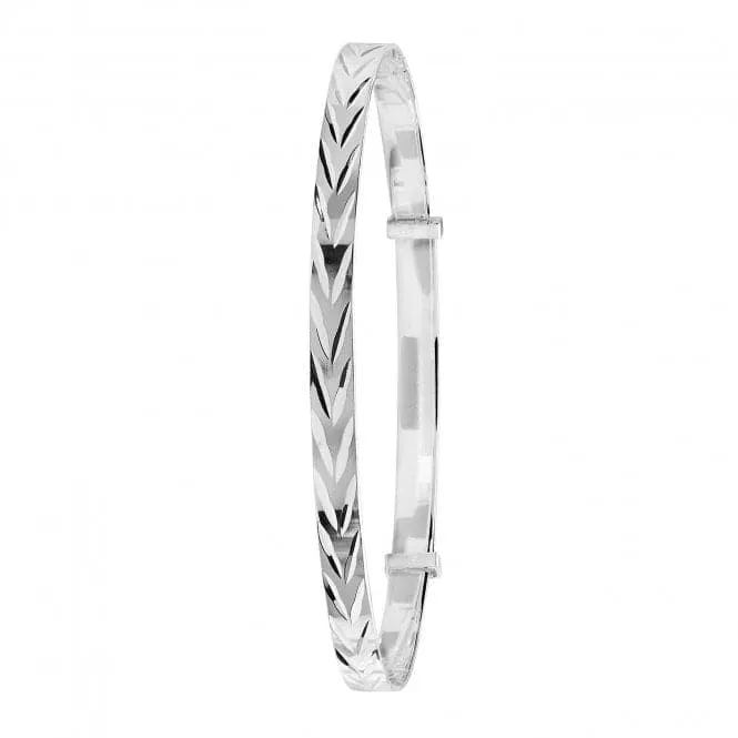 Acotis Silver Bangle Round Dia Cut Expandable G4384