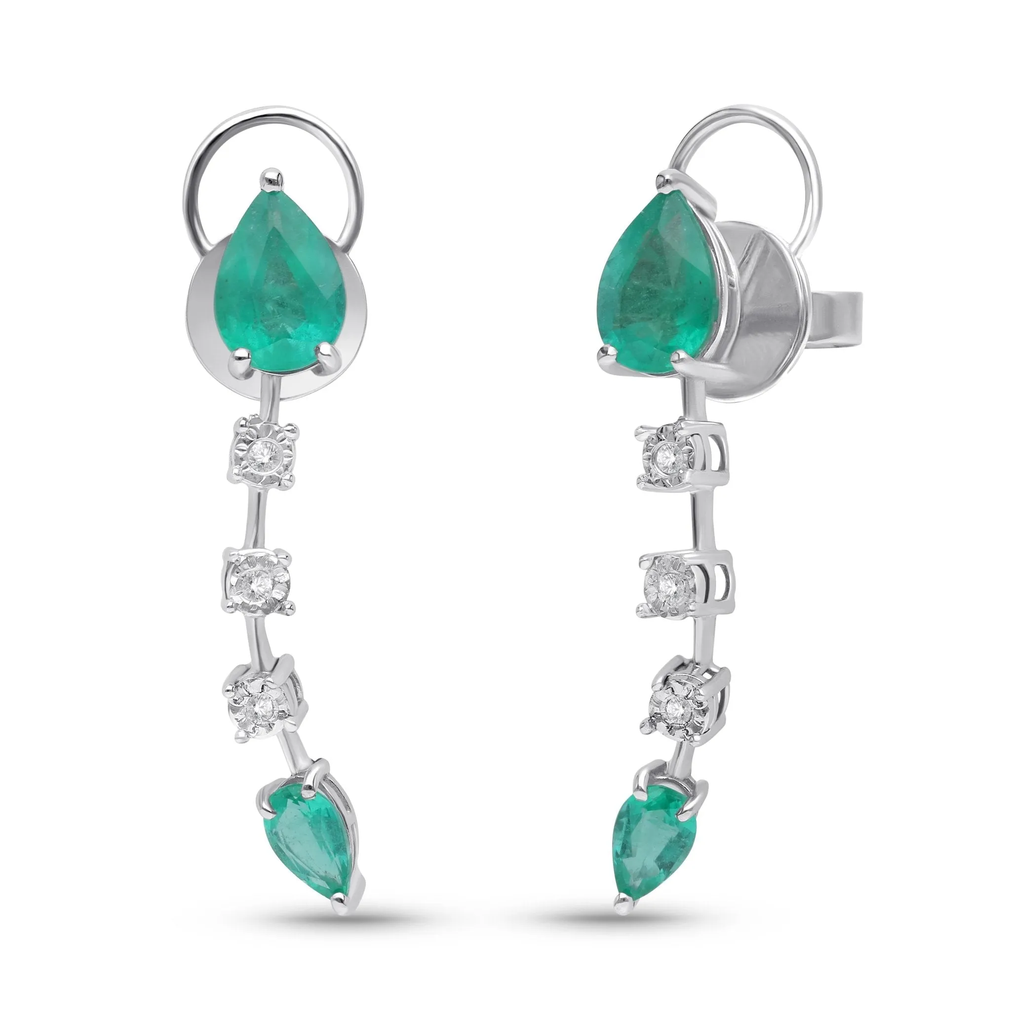 Amara Climber Earrings - WG