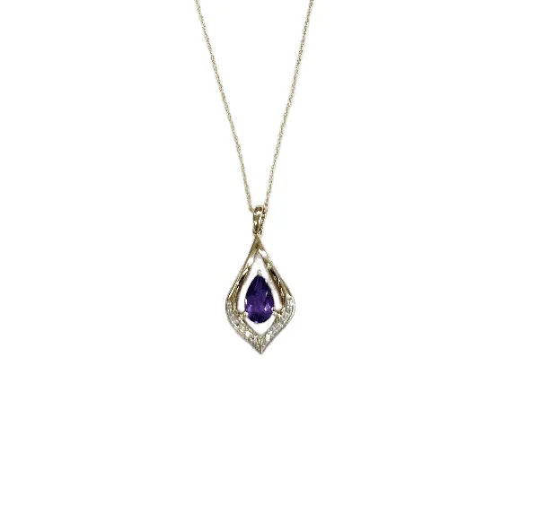 Amethyst & Diamond Necklace