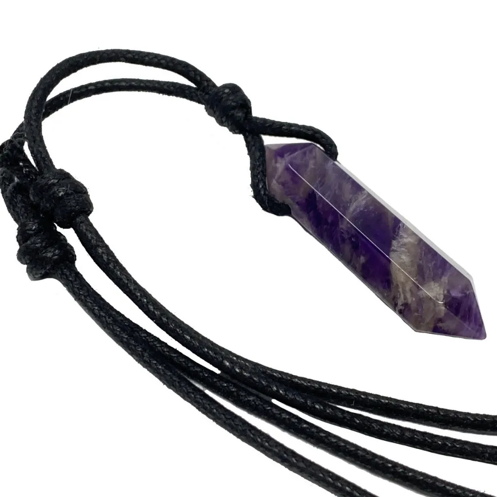 Amethyst Crystal Necklace - Elegant & Adjustable