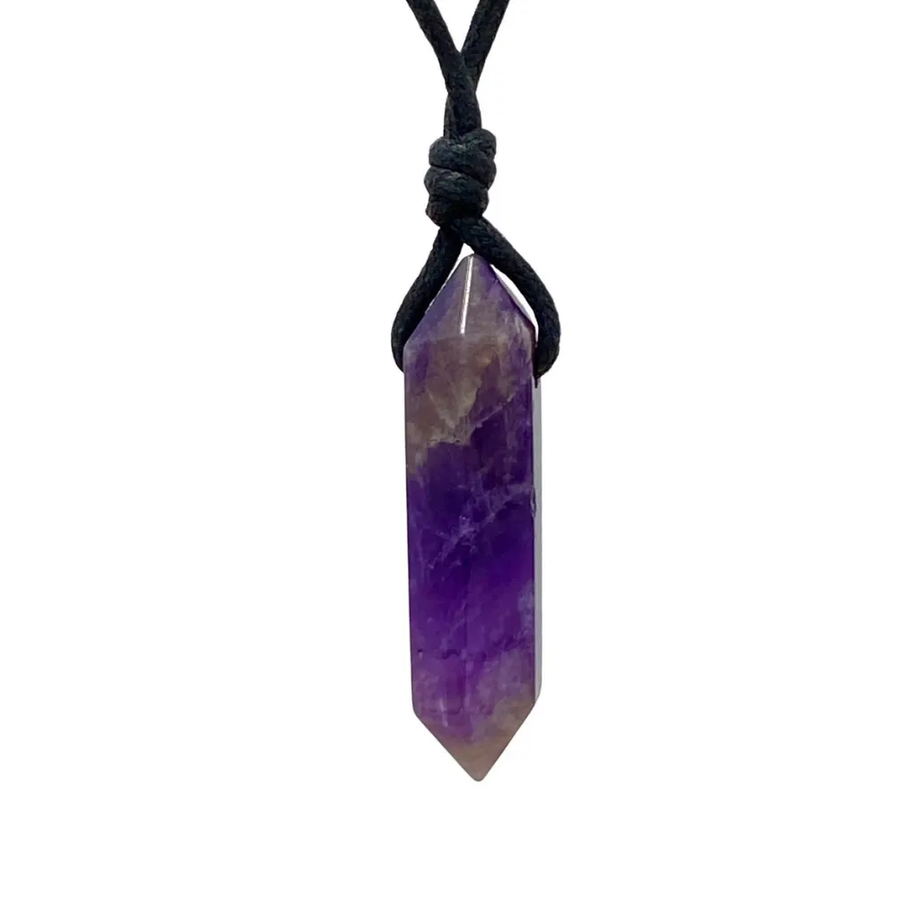 Amethyst Crystal Necklace - Elegant & Adjustable