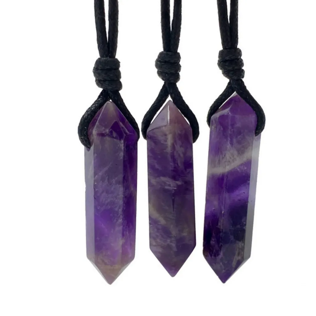 Amethyst Crystal Necklace - Elegant & Adjustable