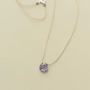 Amethyst Teardrop Necklace