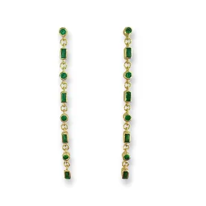 Amy Geovana Bezel Drop Earrings