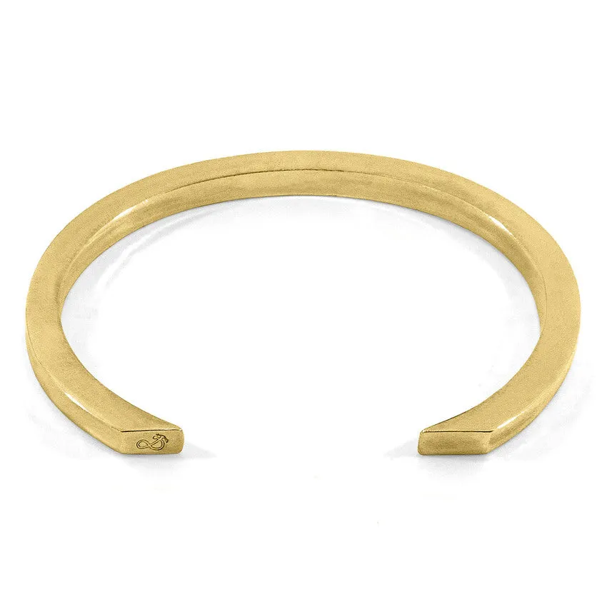 ANCHOR & CREW Cason Square Maxi Wayfarer 9ct Yellow Gold Bangle