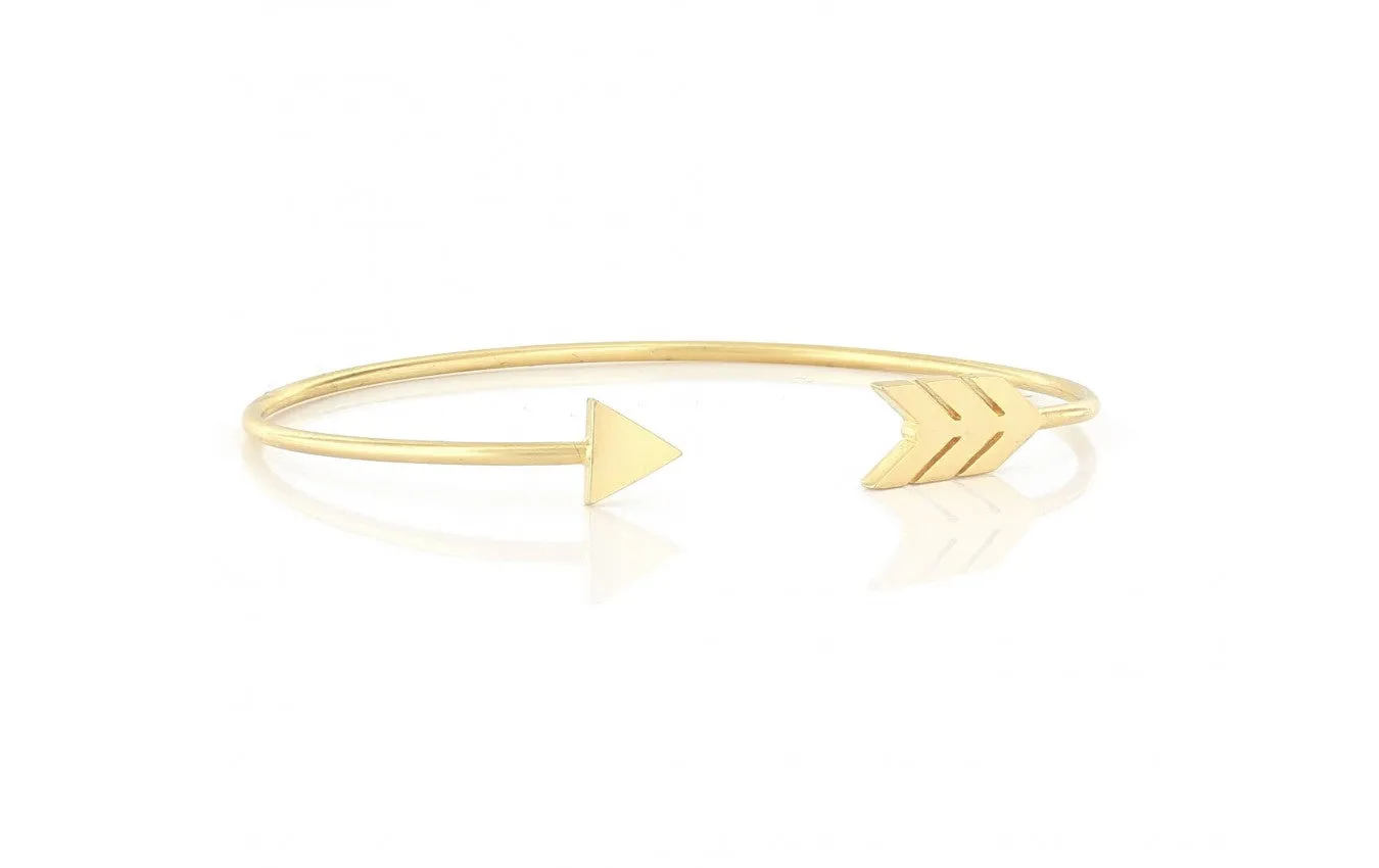 Arrow Cuff-Matte Gold