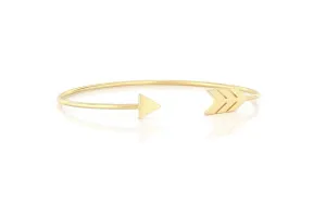 Arrow Cuff-Matte Gold