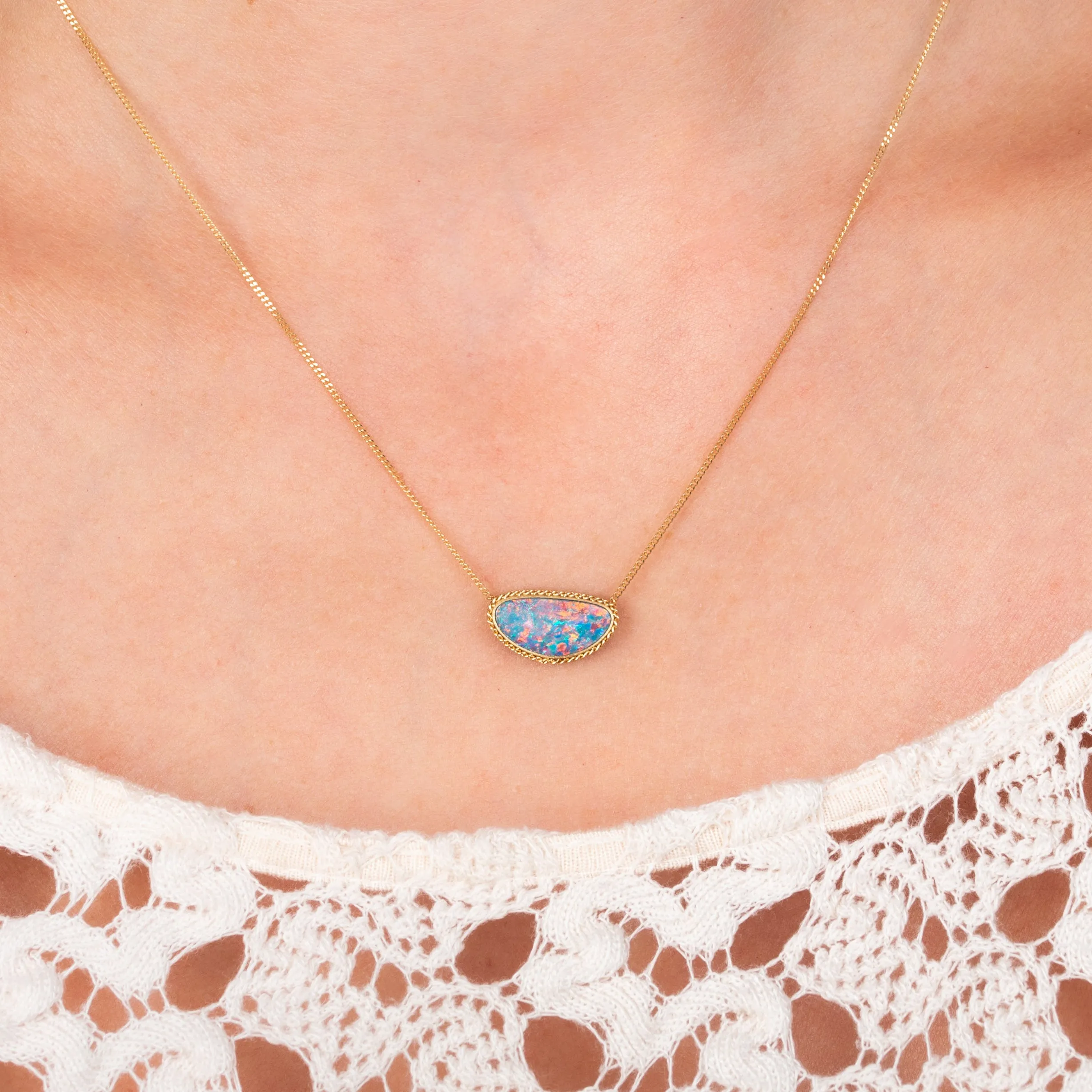 Australian Opal Pixie Dust Necklace