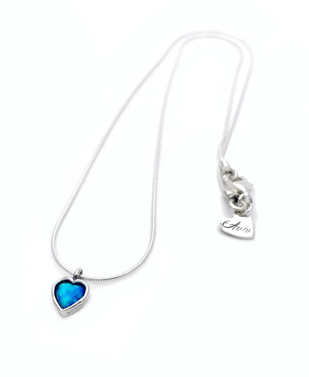 Aviv Opal Heart Necklace