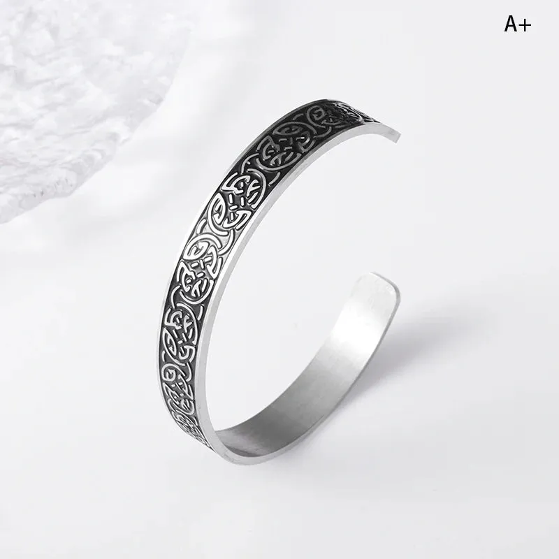 Ayatoll Kursi Cuff Bracelet Engraved Stainless Steel Islamic Muslim Quran Verse Cuff Bracelet for Men Women Arabic Style Gift