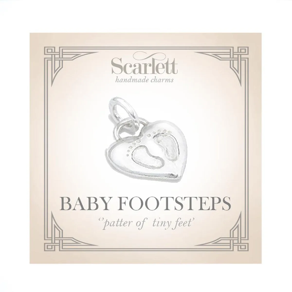 Baby Footsteps Personalised Silver Charm