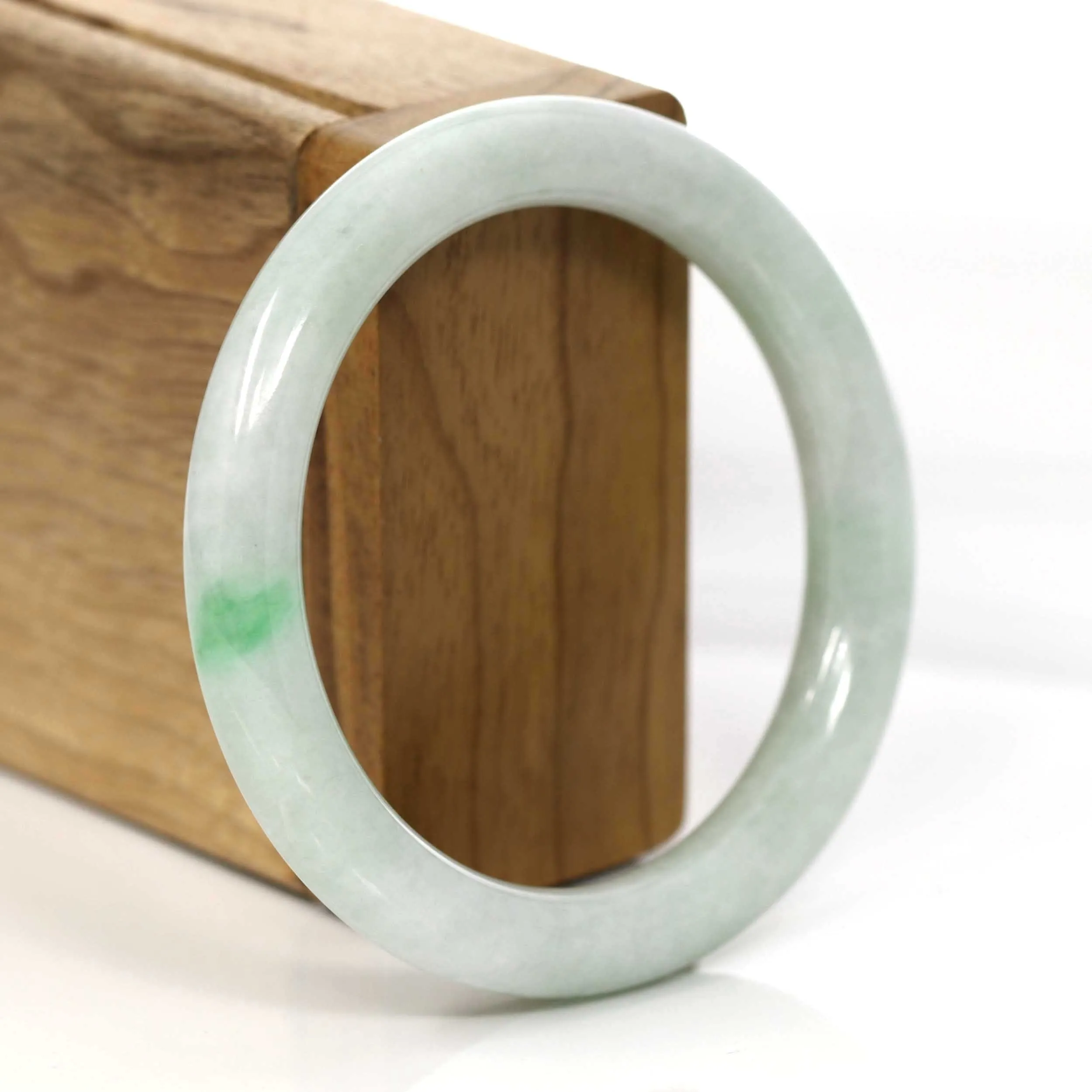 Baikalla Classic Real Jade Jadeite Bangle Bracelet (55.77 mm) #659