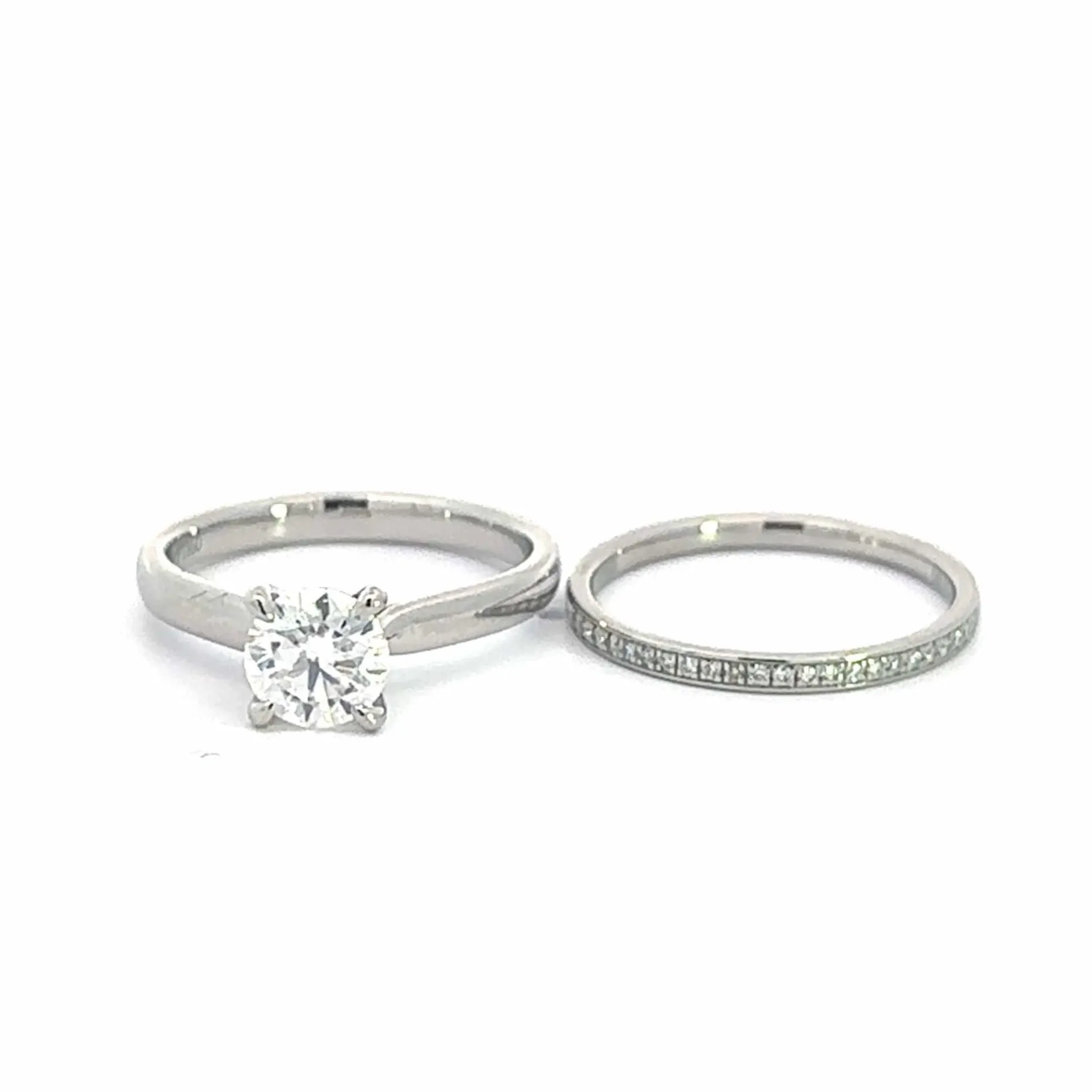 Baikalla™ Platinum Moissanite Diamond Engagement Ring Sets