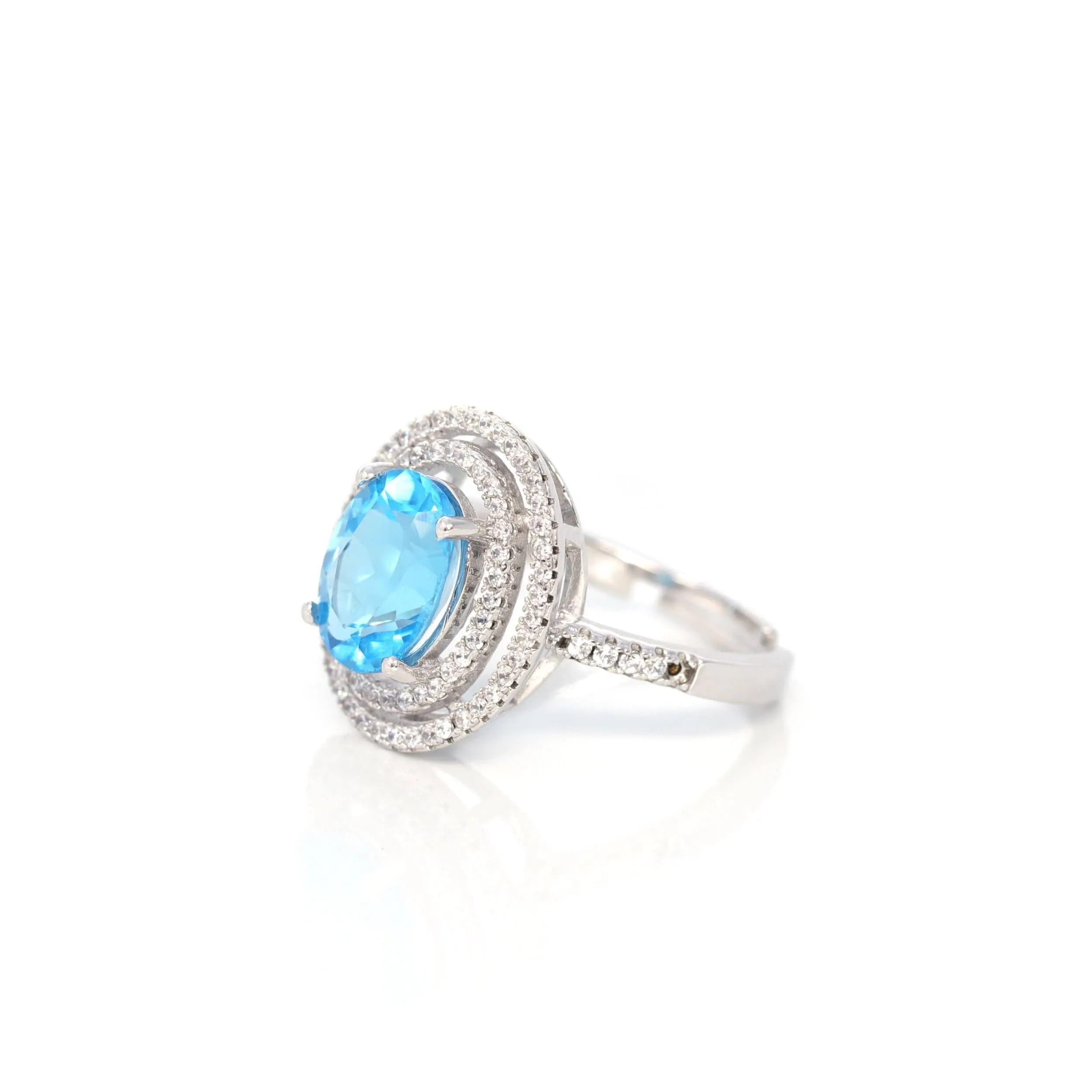 Baikalla™ Sterling Silver Swiss Blue Topaz Ring