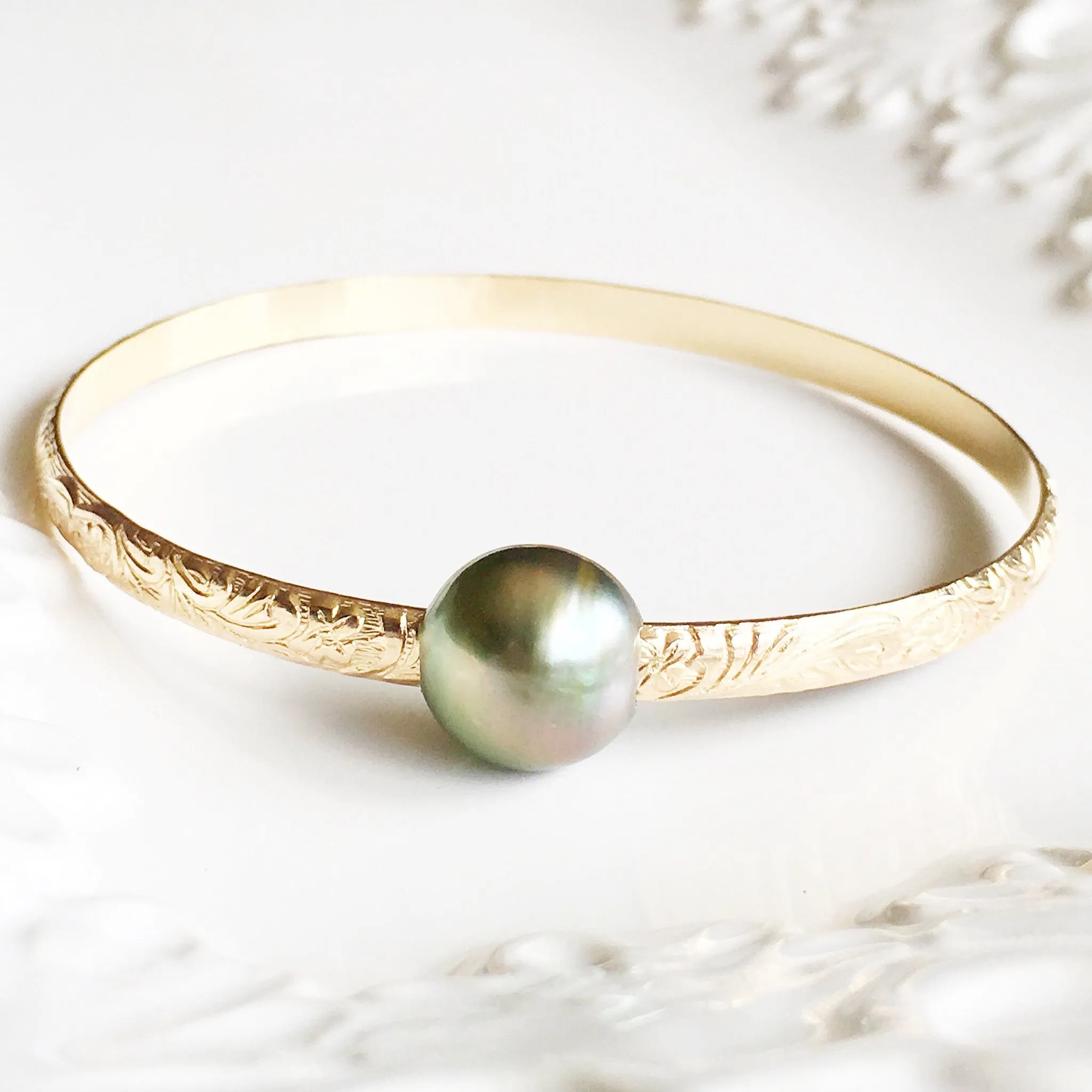 Bangle Alii - tahitian pearl (B276)