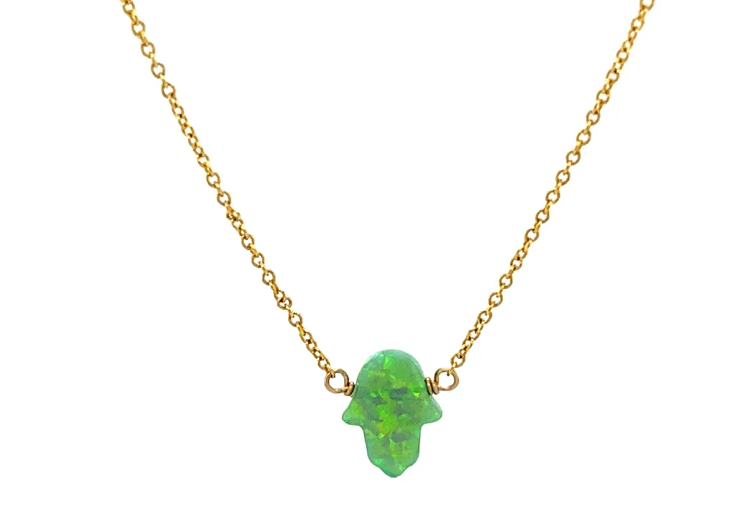 bara boheme | Medium "HAND" Opal Necklace