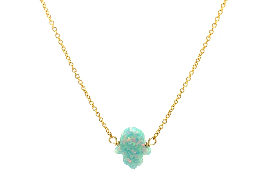 bara boheme | Medium "HAND" Opal Necklace