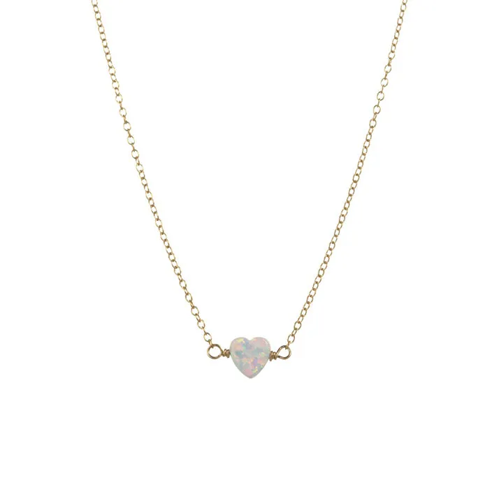 bara boheme | "HEART" Opal Medium Necklace