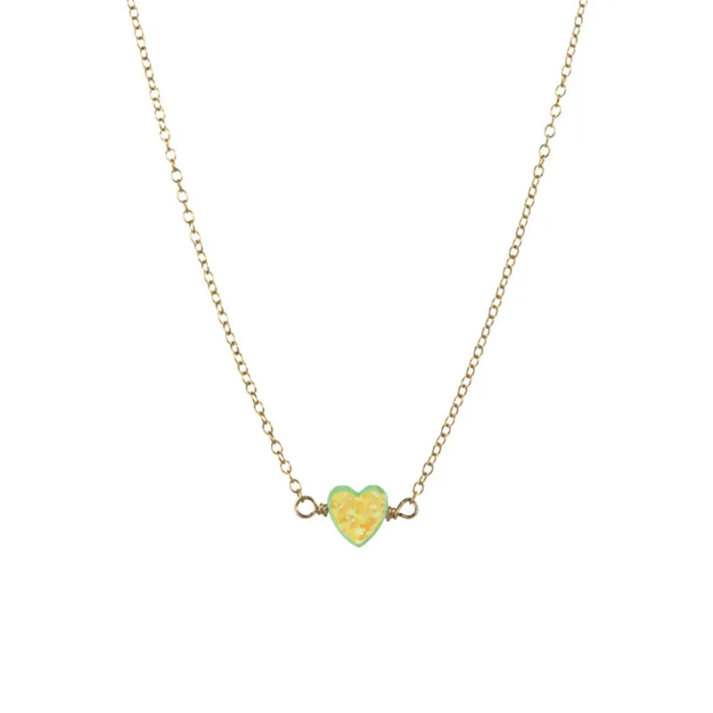 bara boheme | "HEART" Opal Medium Necklace