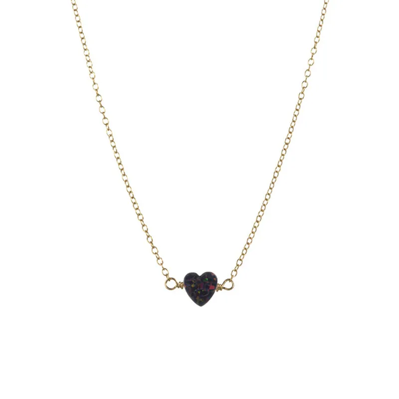 bara boheme | "HEART" Opal Medium Necklace