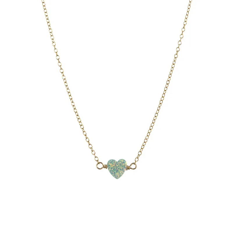 bara boheme | "HEART" Opal Medium Necklace