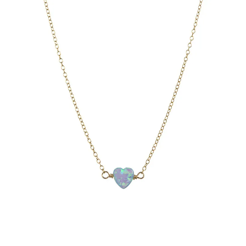 bara boheme | "HEART" Opal Medium Necklace