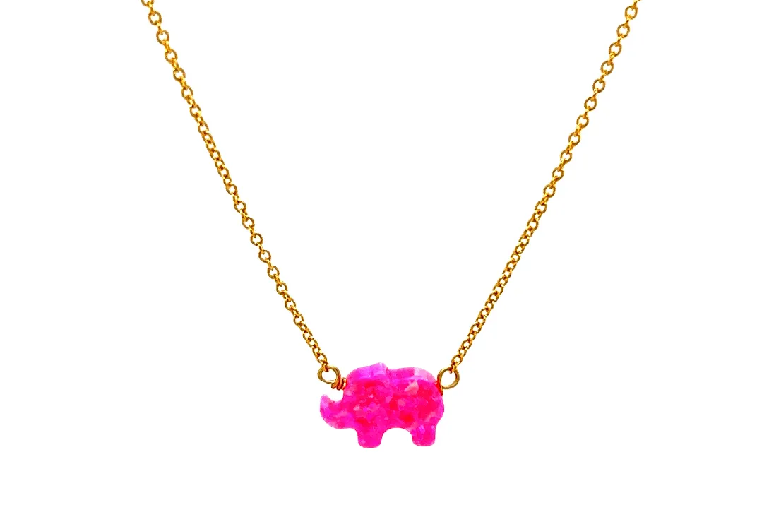 bara boheme | Small "ELEPHANT" Opal Necklace