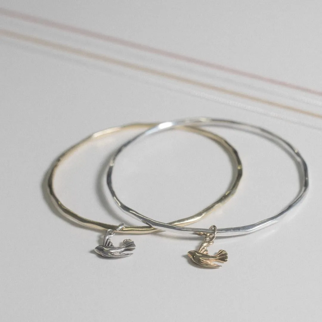 Bird Bangle | Rose Gold - Silver