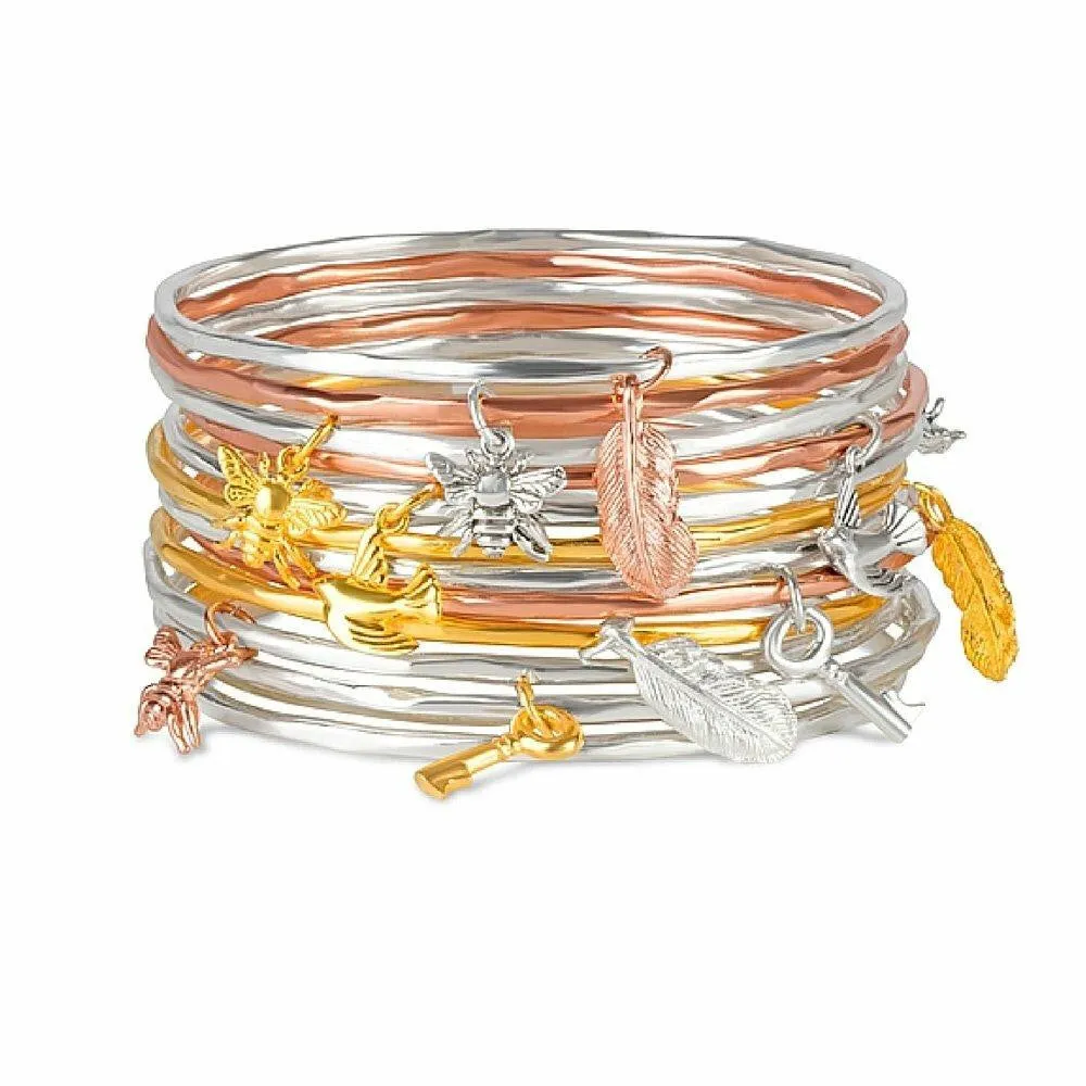 Bird Bangle | Rose Gold - Silver