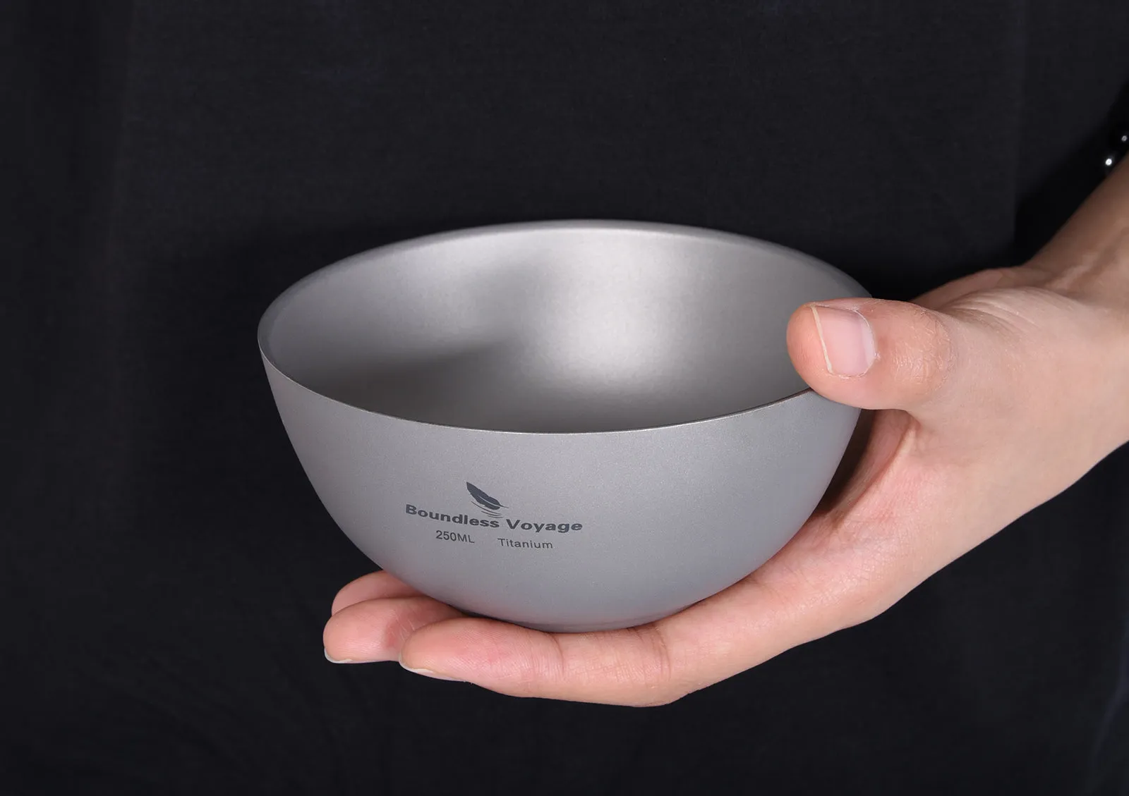 Boundless Voyage Titanium Double-Wall Bowl  For Home Outdoor Camping Tableware 250ml