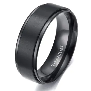 Brushed Black Titanium Ring