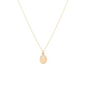 Cabochon Necklace | 14k Gold & Opal